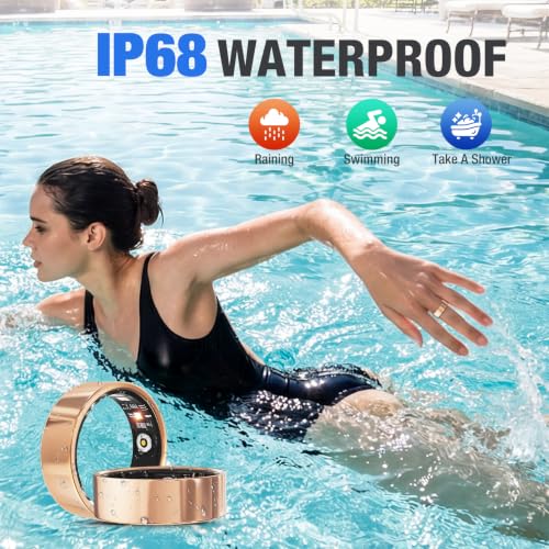Smart Ring with Heart Rate, Blood Oxygen, Sleep Tracker, Step Tracker - size: 9