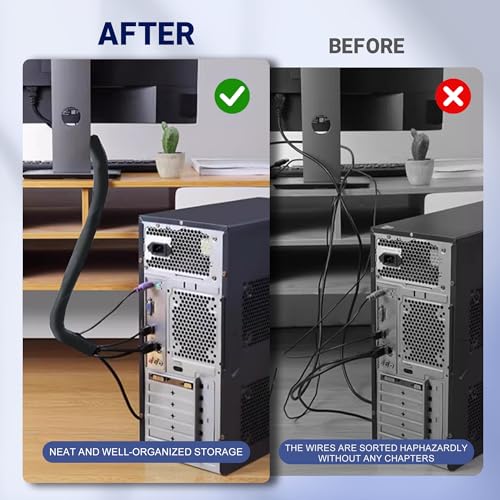 CableGeeke Cable Management Sleeve, 3.3ft (40 inch) - 1.5 inch - size: 3.3ft-1.5"