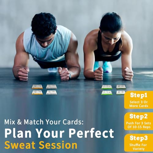 Suspension Workout Cards, 62 Exercises Cards Deck Large Size 5" x 3.5" Fitness Cards for Women & Men, Beginner Fitness Guide to Training Exercises at Home or Gym (Suspension, Vol 1) - style: Suspension Vol1