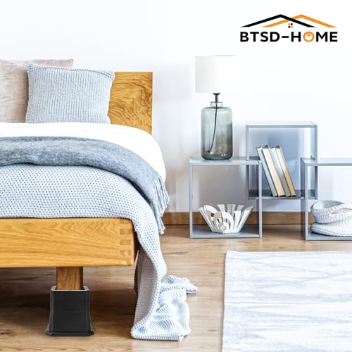 BTSD-home Adjustable Bed Risers 2, 3 or 4 Inch - color: 2,3,4 Inch, size: 8 Pack
