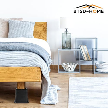 BTSD-home Adjustable Bed Risers 2, 3 or 4 Inch - color: 2,3,4 Inch, size: 8 Pack