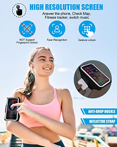 GUZACK Running Armband with Key Pouch & Card Slot, Up to 6.9" - color: 3D Upgrade (Up to 6.9"), size: M