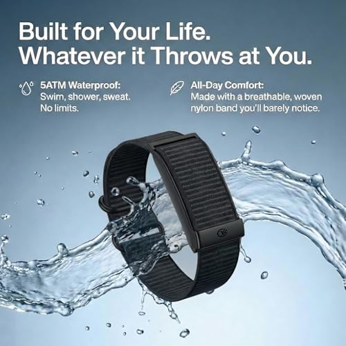 Smart Bracelet Health and Fitness Tracker No Subscription Fees Black - color: Black