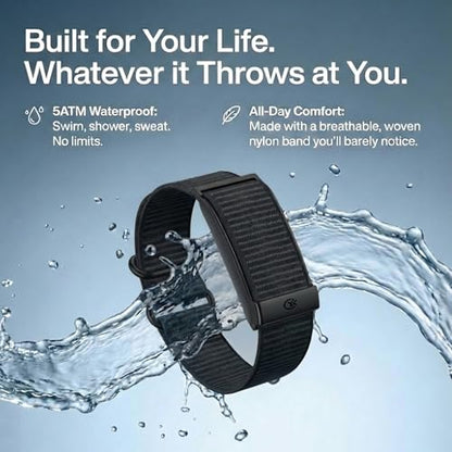Smart Bracelet Health and Fitness Tracker No Subscription Fees Black - color: Black