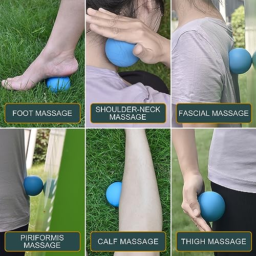 Massage Lacrosse Balls,Yoga Deep Tissue Massage(Mint Green+Sakura Pinke) - color: Mint Green + Sakura Pinke