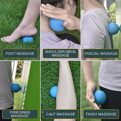 Massage Lacrosse Balls for Myofascial Release(2Pack,Red) - color: Red