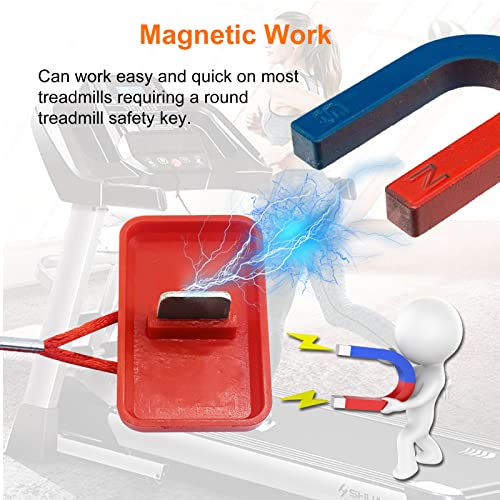 ZuKaYeHome Treadmill Magnet Safety Key for Proform Image Weslo Reebok Epic Golds Gym Freemotion and Healthrider Treadmills - color: Deep Red