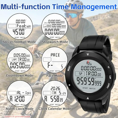 Professional Soccer Referee Watch with Tournament Mode Game Timer, 100-Lap Silent Stopwatch, 3-Line Backlit Display, On/Off Switch, Countdown/Alarm/Calendar for Football Officials, Coaches & Athletes - style: YS2020 Referee Watch