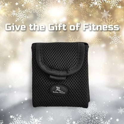 Running Buddy Magnetic Pouch Beltless Workout Pouch No Bounce - color: Black, size: Mini (3.75 in x 4 in)