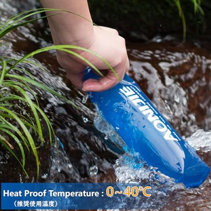 JEELAD Soft Folding Water Bottles TPU Collapsible Flask Hydration Pack Ideal for Running Hiking Cycling Outdoor - color: 250ml / 8.5oz - Pack of 2
