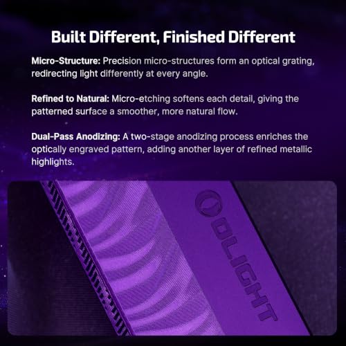 OLIGHT ArkPro EDC Flat Flashlight Rechargeable, Pocket Light, Nebula Violet - color: Nebula Violet