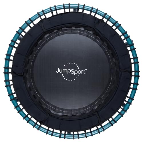 JumpSport Workout Rebounder for Adults, Mini Fitness Trampoline - color: Teal, size: Model 250