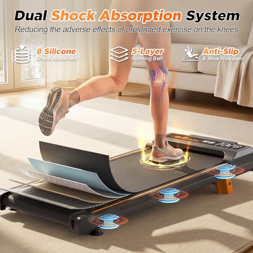 FYC Walking Pad with Incline for Home & Office - Under Desk Walking Pad Treadmill, Portable Walking Machine with Remote Control, LED Display, 300LBS Capacity, 2.5HP Quiet Motor - color: black