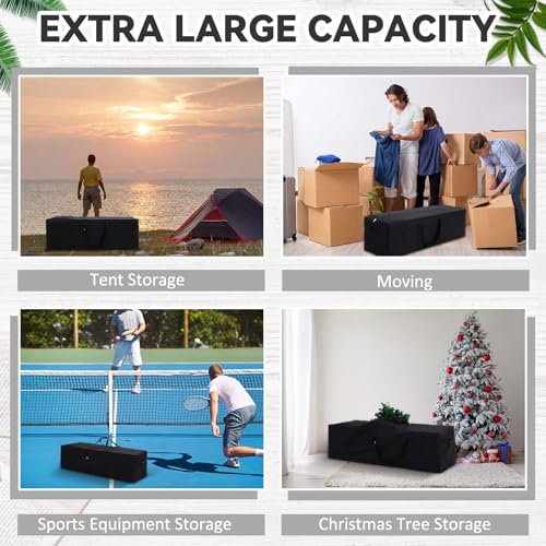 1 Pcs 46 x 12.5 x 12.5, 120 L Versatile Large Duffle Bag, Black - color: Black, size: 46 x 12.5 x 12.5 Inch, 120 L