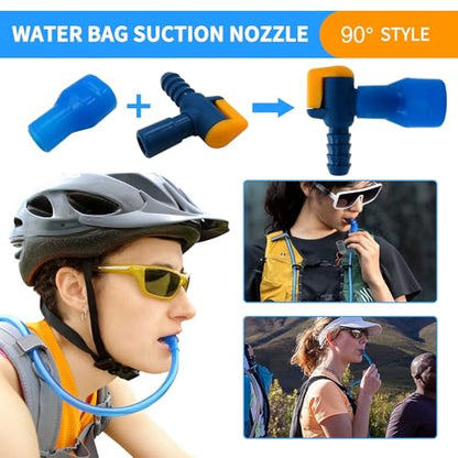 Bite Valve Replacement 90 Degree Silicone Mouthpiece Fit for Camelbak – Easy Installation with O-Ring Fit for Leak-Proof Hydration Bladders - Pack of 4