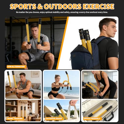 Ropeless Battle Ropes 4.0, Heavy Duty Portable Steel Core