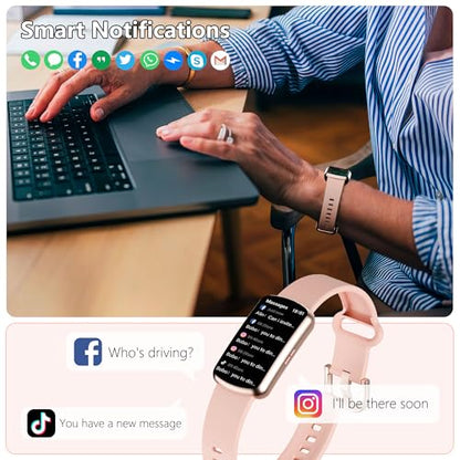 Health Fitness Tracker, Smart Watch with 24/7 Heart Rate, Activity Tracker with Blood Pressure and Blood Oxygen Monitor, 120 Sport Mode Waterproof Sleep Tracker for Women Men - color: Deep Pink