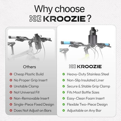 Kroozie XL Bike Cup Holder, Stainless Steel - color: Stainless Steel