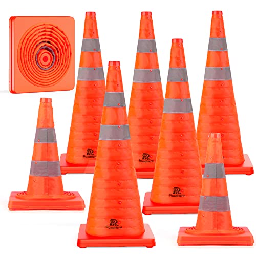 RoadHero 28 Inch 8 Pack Collapsible Traffic Safety Cones,Orange - size: 28 Inch