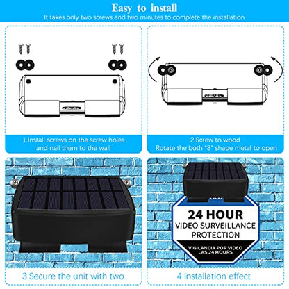 OOSSXX Solar Powerd Deck LED Solar Light Clip-On Yard Security, 2Pack - size: Set of 2