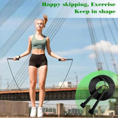 10 Pcs Jump Ropes, Adjustable Jumping Ropes, Black