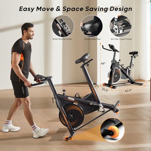 HitGo Office Exercise Bike Desk Chair,330 lbs Heavy Duty Under Desk Bike with 9-Level Height Adjustable Seat 24.4"-33.8",8-Level Resistance & Rolling Wheels,Quiet Fitness Chair for Home Office - color: B1Black
