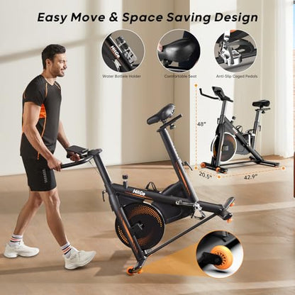 HitGo Office Exercise Bike Desk Chair,330 lbs Heavy Duty Under Desk Bike with 9-Level Height Adjustable Seat 24.4"-33.8",8-Level Resistance & Rolling Wheels,Quiet Fitness Chair for Home Office - color: B1Black