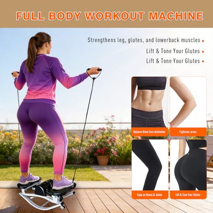 Rock Stepper Side to Side,Steppers for Exercise at Home with Digital Display,Workout Equipment for Home,Apartment and Office. Stepper Exercise Machine for Exercise Fitness Stepper for Arms,Legs