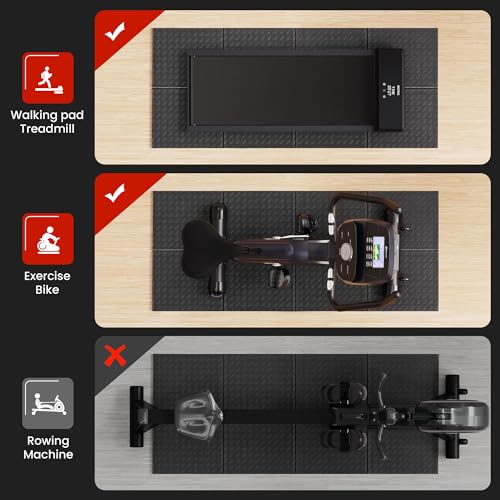 Walking Pad Treadmill Mat for Carpet Floors,55x24 Hardwood Floor Protection - size: 55"L x 24"W x 0.16"Th