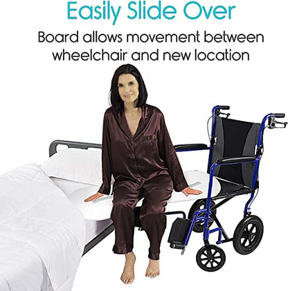 Transfer Board for Patient Mobility with 360° Sliding Disk, 400 lb Support