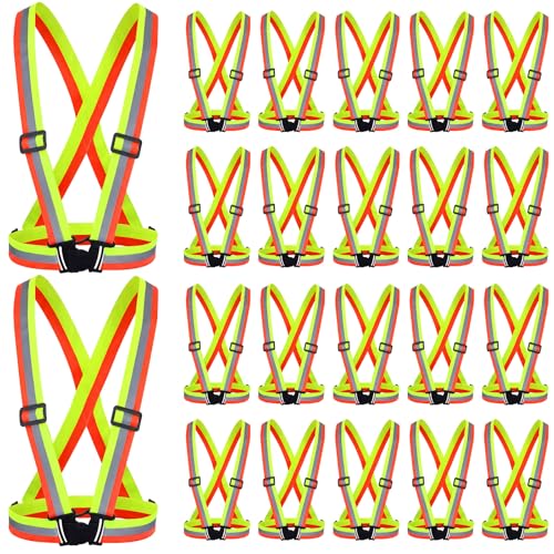 Hercicy Reflective Vest High Visibility Safety Vests Bulk - color: Yellow/Orange