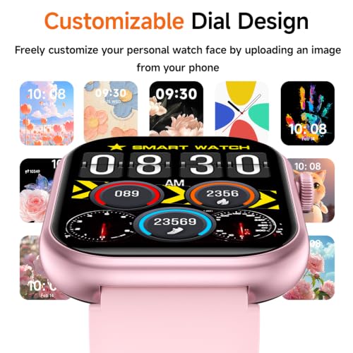 Fitness Tracker Smart Watch,100+ Sport Modes,Life Waterproof, Pedometer Step Tracking,Call & Message Push,Sedentary Reminder,2.01" Screen,Magnetic Charging for Android iOS Phones(Pink) - color: Pink
