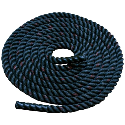 Body-Solid Fitness (BSTBR1530) Training Battle Ropes, Heavy Weighted for Home Gym for Working Out and Strength Workouts, 1.5 inch Diameter. 30 Ft. Rope