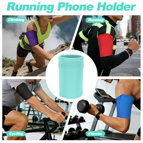 Cell Phone Armband Sleeve, Universal Sports Arm Band Sleeves Stretches to Fit All Phones Holder Light Blue - Fitting for (Fitness ExerciseWorkout/Hiking/Jogging/Gym) - color: Light Blue