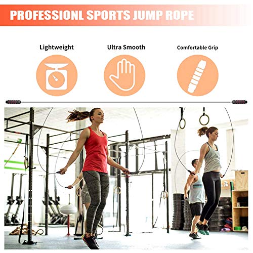 Redify Adjustable Jump Rope,Jump Ropes for Fitness for Men Women - color: Red,Blue