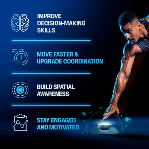 BlazePod Soccer Reaction Training Kit – 4 Smart Light Pods for Speed, Ball Control & Game IQ – Football Reflex Training for Players & Coaches – App Access Included - color: 4 Pods