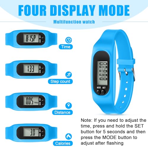 Geyoga Walking Running Pedometer Watch - color: Cool Neutral Multi