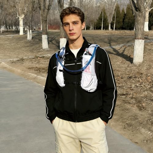 TRIWONDER Hydration Vest Running Backpack for Men & Women, Water Pack for Hiking, Camping, Climbing & Cycling, Lightweight Daypack - color: 07 White - with 500ml Soft Flask