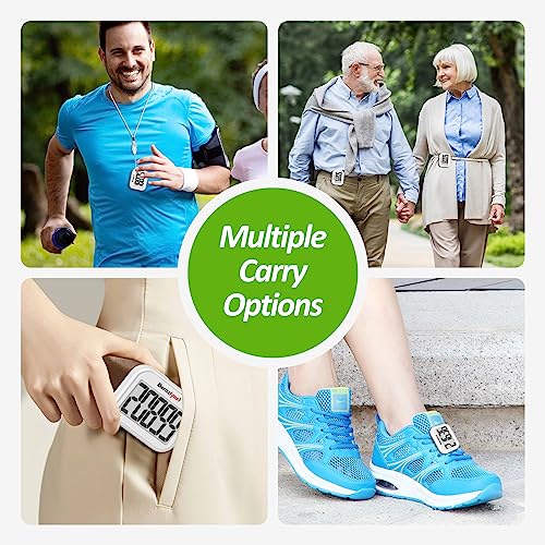 3D Pedometer for Walking, Simple Step Counter for Walking - color: white