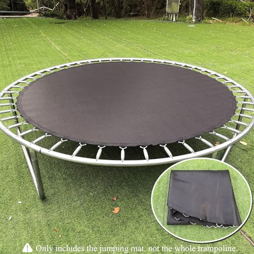 Trampoline Mat, Dia:60"/80", Fits 6FT/8FT Frame, with 36/42/48 V-Rings for Choose and Spring Tool, Reinforce, UV-Resistant, Not Include Spring - size: Fit 8 FT FRAME, style: 80" Diam | 42 V-Rings | Fits 5.5" SpringsLength