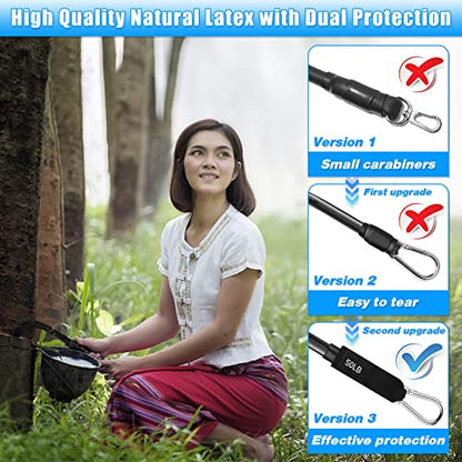 Brebebe Door Anchor Strap for Resistance Bands Exercises, Multi Point Anchor Gym Attachment for Home Fitness, Portable Door Band Resistance Workout Equipment, Easy to Install, Punch-Free, Nail-Free - style: Bands+Handles (40+50 LBS)