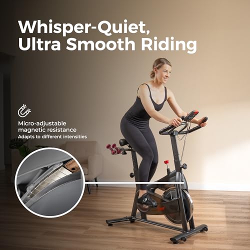 Sunny Health & Fitness Smart Indoor Cycling Bike for Home Cardio Exercise