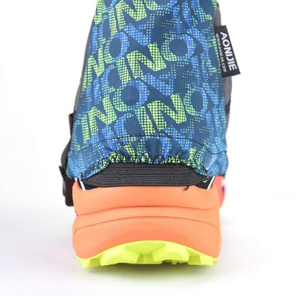 AONIJIE Low Trail Running Gaiters Reflective Ankle Guards for Hiking Marathon Triathlon Breathable Sand Prevention - color: Orange