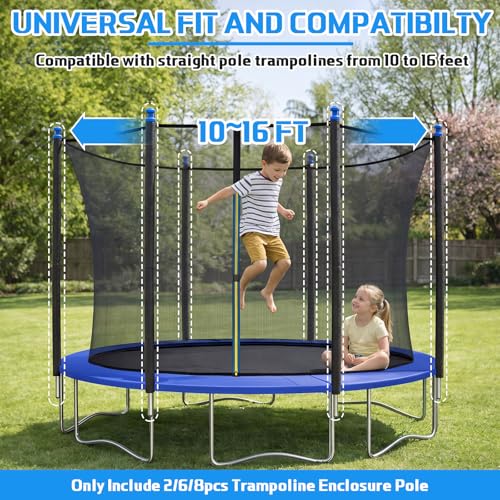 Trampoline Poles Replacement Enclosure Upper Lower 8-16ft