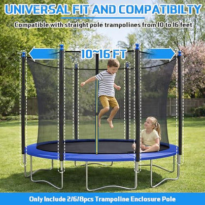 Trampoline Poles Replacement Enclosure Upper Lower 8-16ft