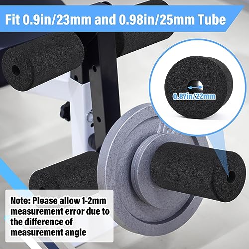 Deekin 4 Pcs Foam Foot Pad Rollers Buffer Tube Cover for Exercise Machine Home Gym Equipment Replacement Pads for Leg Extension Weight Bench Inversion Table(0.87 x 2.75 x 5.1 Inches) - size: 0.87 x 2.75 x 5.1 Inch