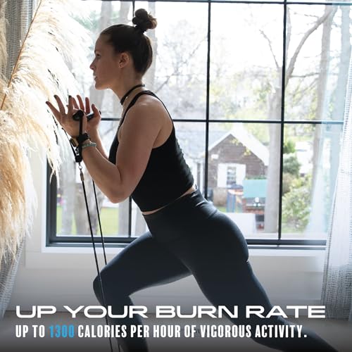 2-in-1 Jump Rope & Resistance Band — Quick-Convert Handles, 30 lbs Resistance, Ball Bearing Speed Rope | Compact Full-Body Training System for Home & Travel - size: Medium