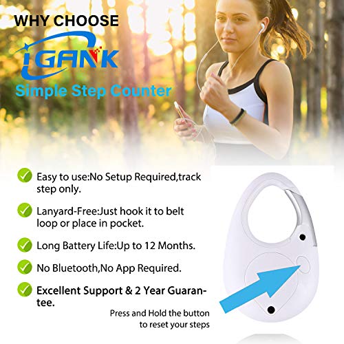 Simple Walking Pedometer 3D Step Counter for Men Women Kids - color: White