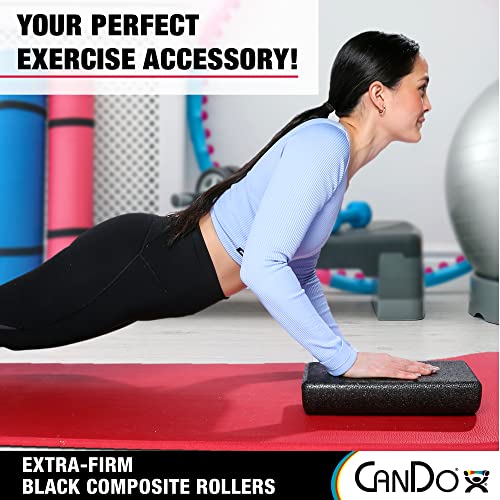 CanDo Black Composite High-Density Roller, Half-Round, 6"" X 36 - size: 6" x 36", style: Half-Round