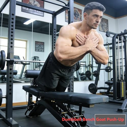 AHTAPFON Nordic Leg Roller for Rack Mounted,Bulgarian Split Squat Accessories,Nordic Hamstring Curl Attachment,Home Gym Equipment for uprights ranging from 2" to 4" wide - size: 0.7″-18mm Hole